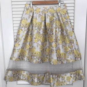 ASOS fit and flare embroidered skirt